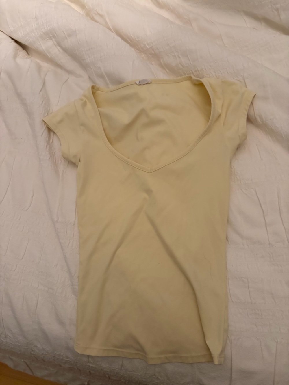 Garage baby Yellow V-Neck Short Sleeve Tee